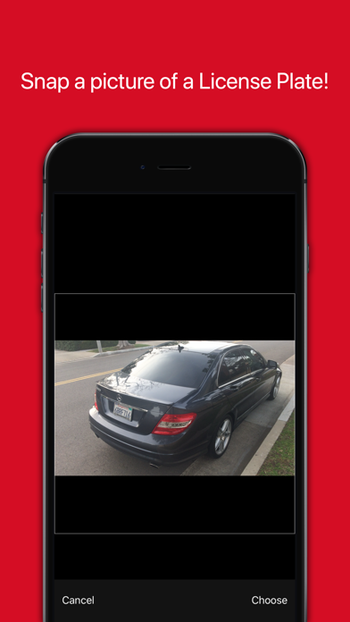 License plate capture screen