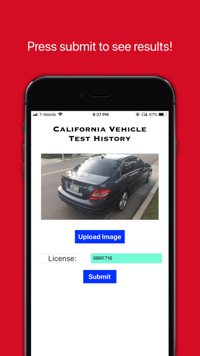 Smog test results view